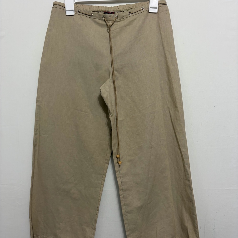 San Julián Ramie Cotton Wide Leg Crop Pants women’s size M(A391)✨
